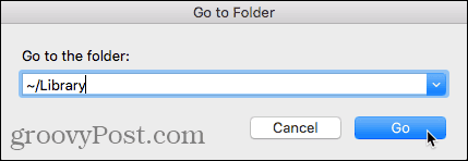 Prejdite do dialógového okna Priečinok v aplikácii Finder na počítačoch Mac