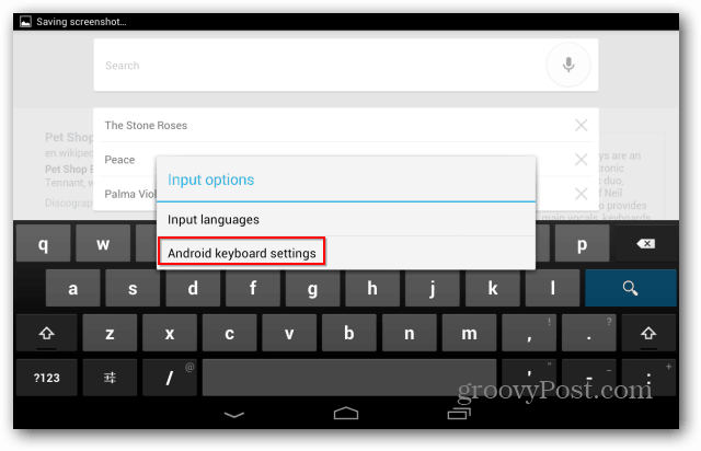 Nastavenia klávesnice Android