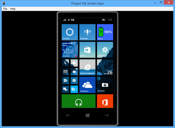 Windows Phone 8.1 umožňuje premietanie obrazovky do PC