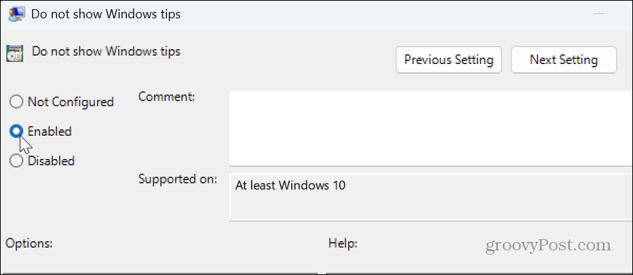 Zakázať upozornenia na tipy a návrhy pre Windows 11