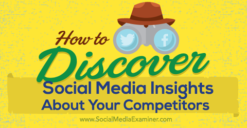 objavte poznatky zo sociálnych médií o vašich konkurentoch