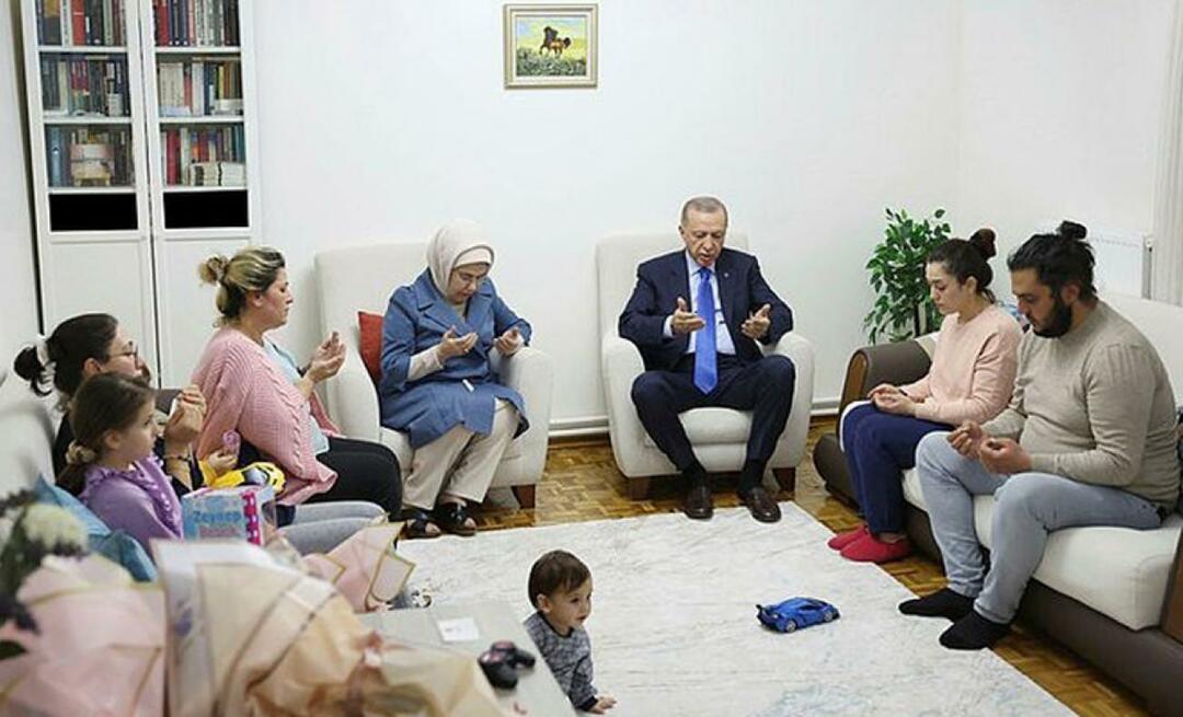 Zmysluplná návšteva prezidenta Erdoğana a Emine Erdoğanovej v rodine, ktorá prežila zemetrasenie!
