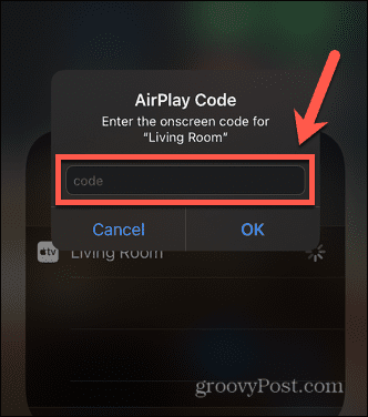 iphone airplay prístupový kód