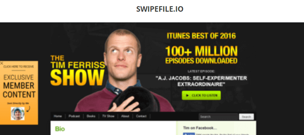 Inšpiráciu získate na stránkach SwipeFile.io.