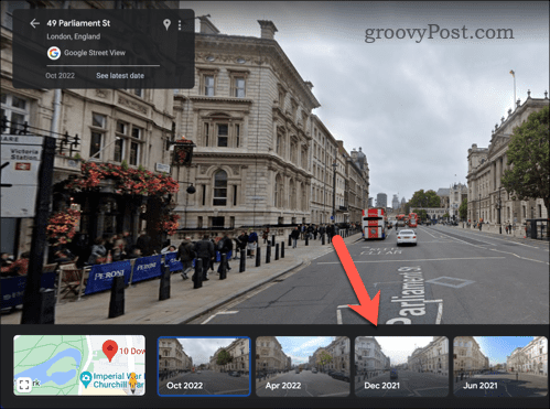 Výber starších snímok Street View v Mapách Google