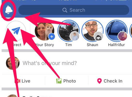 Zdá sa, že Facebook presunul ikonu Oznámenia z dolnej do hornej časti mobilnej aplikácie pre iOS.
