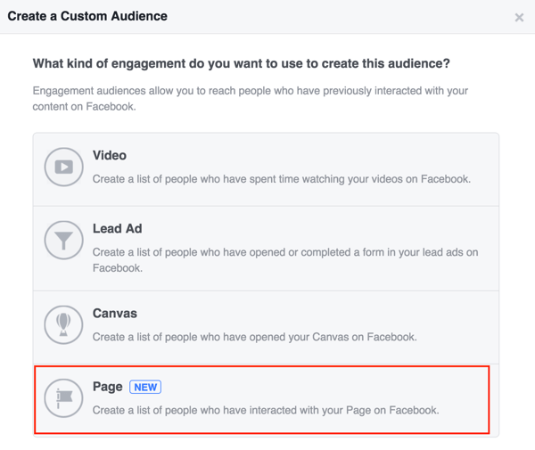 Vyberte stránku a vytvorte si vlastné publikum na Facebooku.