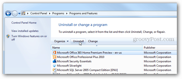 Ako odinštalovať program Microsoft Office 2013