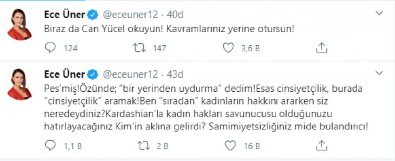 Odpoveď Deniz Çakır od moderátorky Ece Üner!