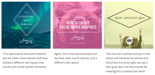 Vytvárajte rôzne variácie obrázkov na sociálnych sieťach.
