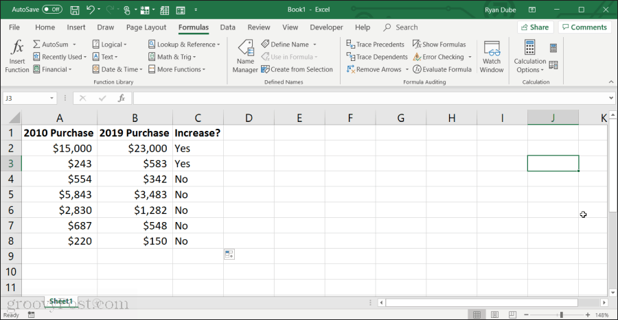 pomocou funkcie if v Exceli