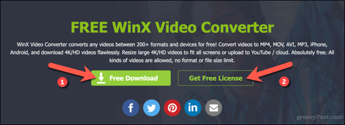 Sťahovanie programu WinX Video Converter