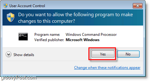 Snímka obrazovky systému Windows 7 - prejdite na správcu cmd