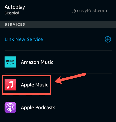 alexa služby apple music