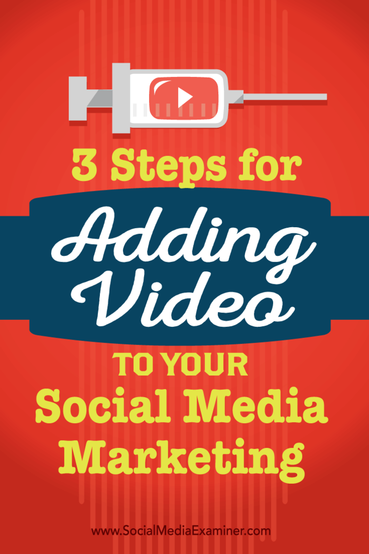 3 kroky pre pridanie videa do vášho marketingu na sociálnych sieťach: Examiner pre sociálne médiá