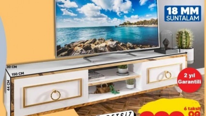 Ako kúpiť televíznu jednotku z drevotrieskovej dosky predávanú v Şoku? Funkcie šokovej TV jednotky