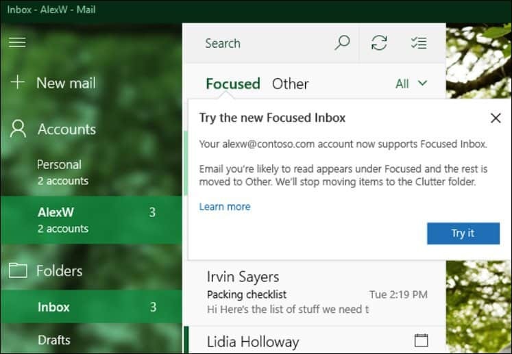 Spoločnosť Microsoft uvádza na trh veľké aktualizácie aplikácií pre systém Windows 10 Mail & Calendar