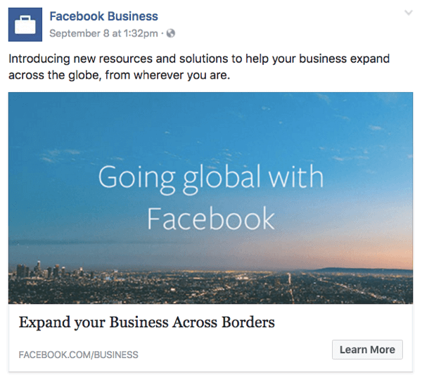 facebook pre globálne podnikanie