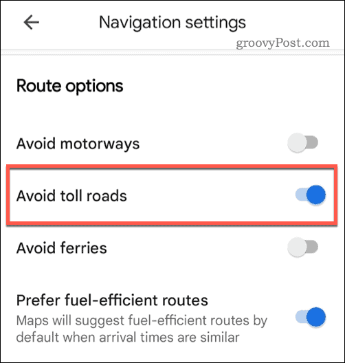 Nastavte si Mapy Google, aby ste sa vyhli spoplatneným cestám