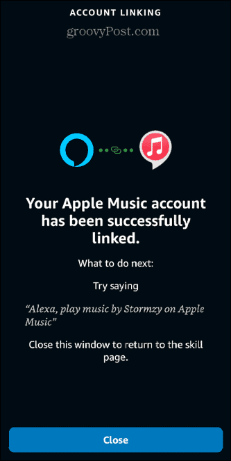 hudobný účet alexa apple pripojený