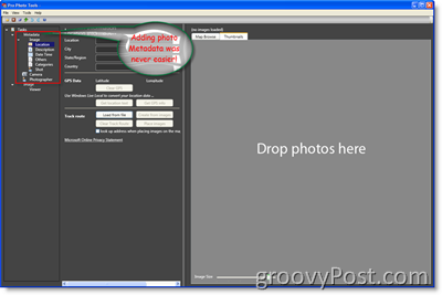 Metadáta nástrojov Microsoft Pro Photo Tools:: groovyPost.com
