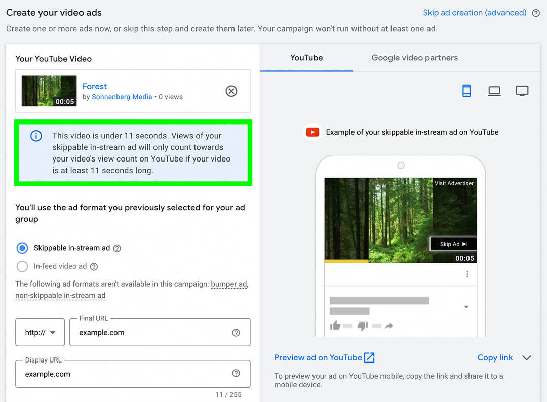 ako-vytvoriť-videoreklamu-s-existujúcou-krátkou-pomocou-youtube-shorts-ads-toto-video-je-menej ako-11-sekund-len-započítavané-do-počtu-zhliadnutí- ak-aspoň-jedenásť-sekúnd dlhý-príklad-5