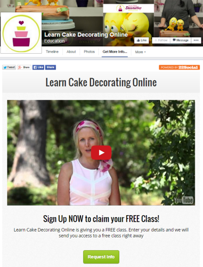 Naučte sa zdobiť tortu online facebook aplikáciu
