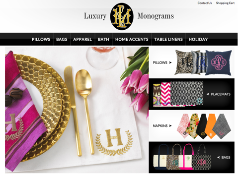 webová stránka luxusných monogramov