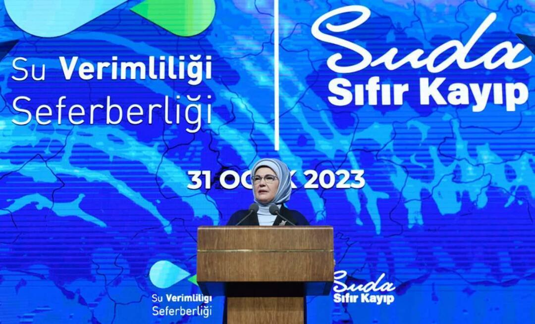 Emine Erdoğan sa zúčastnila úvodného stretnutia „Kampaň na efektívnosť vody“!
