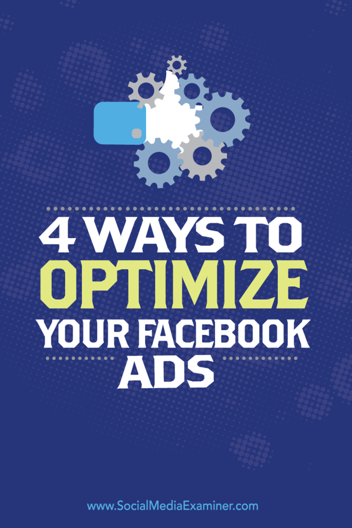 optimalizovať facebookovú reklamnú kampaň