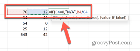 vzorec delenia excel s vybranými bunkami