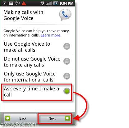 Preferencia používania služby Google Voice v systéme Android Mobile Config