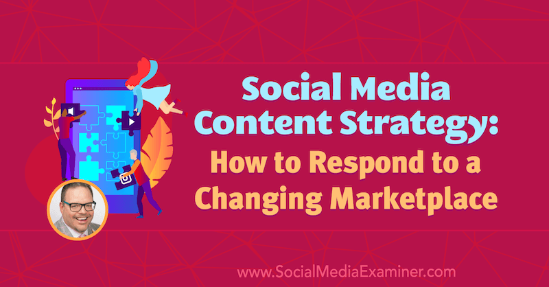 Stratégia obsahu sociálnych médií: Ako reagovať na meniace sa trhové prostredie, na ktorom nájdete postrehy od Jay Baera z podcastu Marketing sociálnych médií.