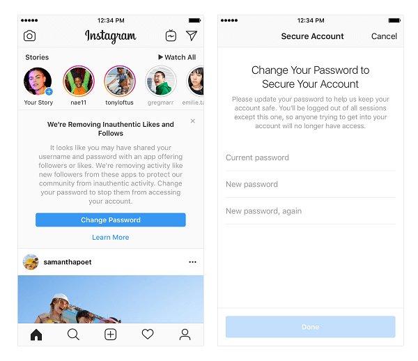 Instagram oznámil, že začne odstraňovať neautentické označenia Páči sa mi, Sleduje a Komentáre z účtov pomocou aplikácií a robotov tretích strán, aby sa zvýšila ich popularita.
