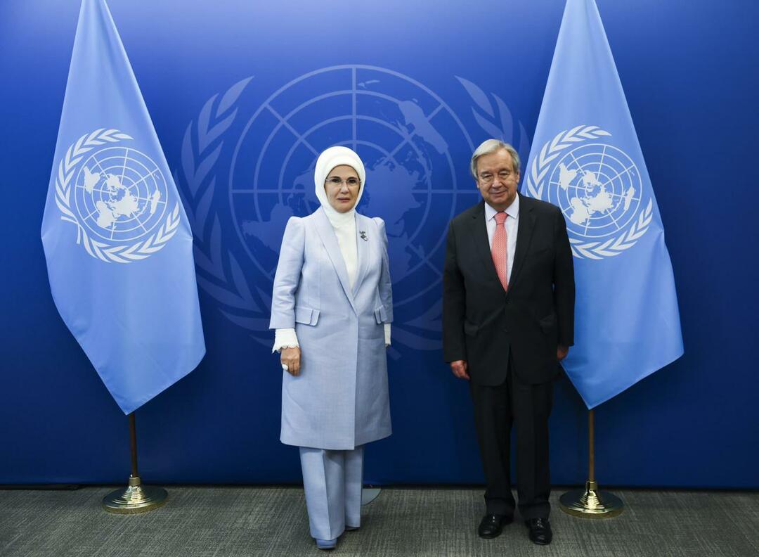 Generálny tajomník OSN a Emine Erdoğan podpísali vyhlásenie o dobrej vôli