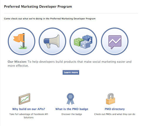 facebook preferovaný marketingový vývojový program