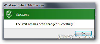 Start Orb Changer - Úspech!