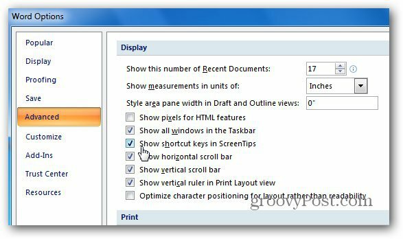 Ako zobraziť klávesové skratky v popiskoch v programe Microsoft Word [Rýchly tip]