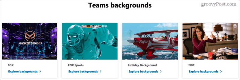 Web s pozadím Microsoft Teams