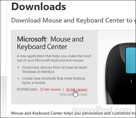 stiahnite si centrum Microsoftu pre myši a klávesnice
