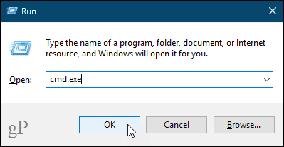 V systéme Windows 10 otvorte okno príkazového riadka