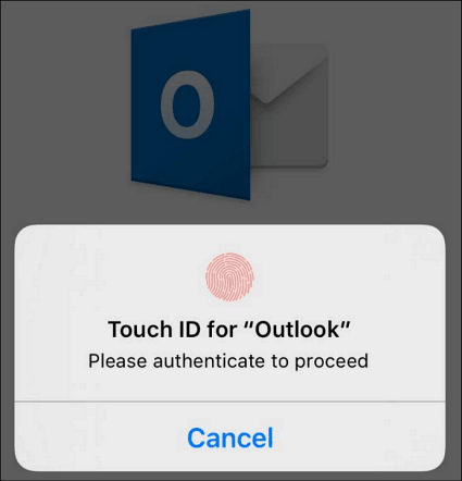 Dotknite sa položky ID Outlook iPhone