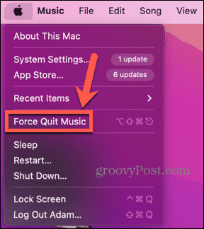 mac force ukončiť hudobnú aplikáciu