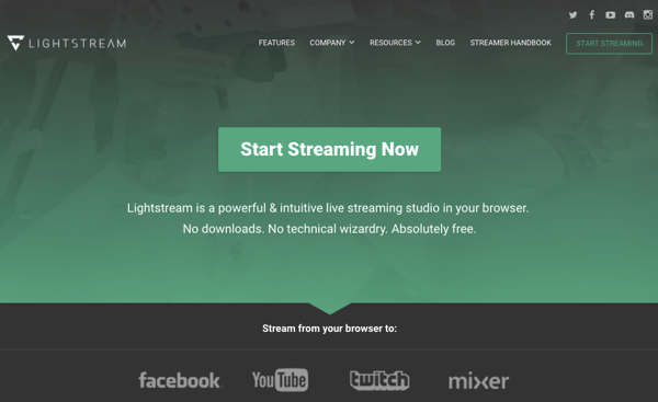 Lightstream vám umožňuje priviesť hostí a zdieľať ich obrazovku, ako aj pridávať grafiku, obrázky a videá.