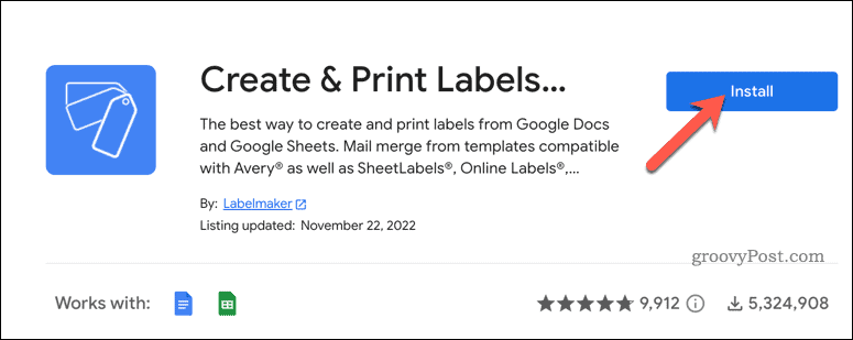 Nainštalujte doplnok štítkov v Dokumentoch Google