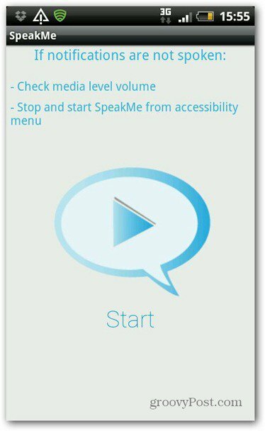 SpeakMe pre Android Start