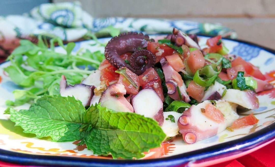 Ako pripraviť chobotnicový šalát a aké sú triky chobotnicového šalátu?