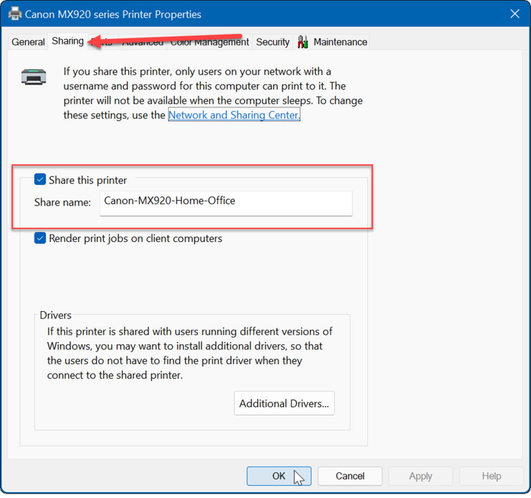 zdieľať tlačiareň v systéme Windows 11