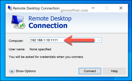 Nadviazanie pripojenia vzdialenej pracovnej plochy Windows pomocou vlastného portu RDP