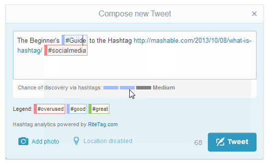 RiteTag nájde lepšie hashtagy na nájdenie a zdieľanie vašich tweetov.
